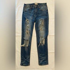Alter’d State Ripped Slim Straight Blue Jeans Sz 25